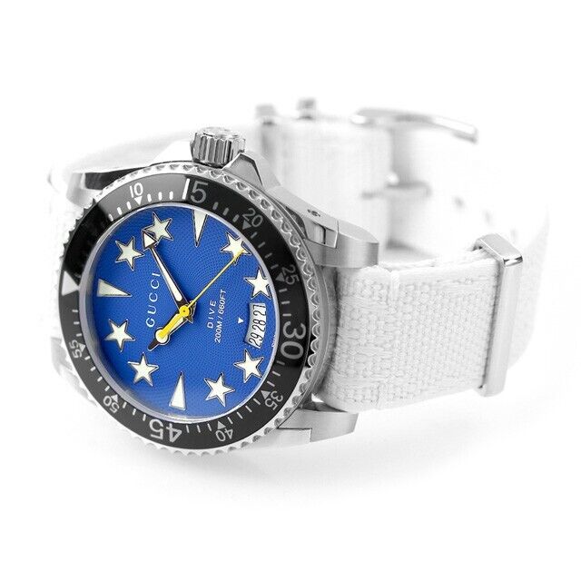 Men's Gucci Dive Sapphire Glass Quartz Watch - YA136340